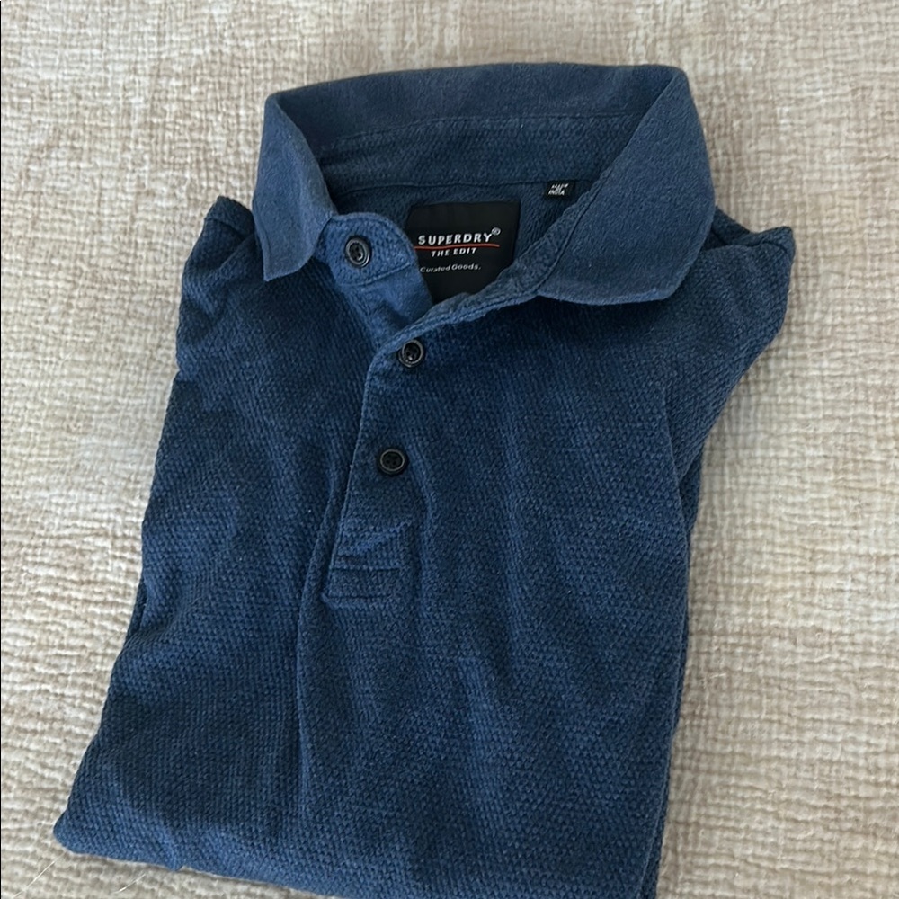 Superdry Blue Polo Shirt Classic Design - The Edit Collection